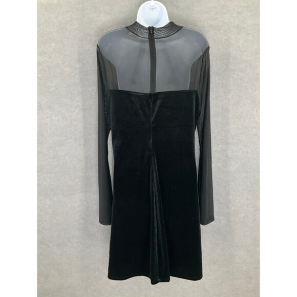 Wild Fable Velvet Dress XXL Black Mesh Sheer Mock Neck Party Whimsigoth Vamp - Picture 2 of 13